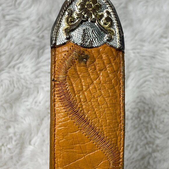 MONTANA Women\'s Tan Leather Cowboy Belt Size 32 main image 5